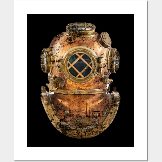 Vintage Diving Helmet Wall Art by Scar